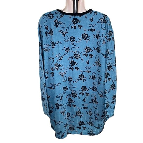 Womens Pullover Sweeter Knit Floral Top Carolyn Taylor Size 1x Vintage  u - Picture 5 of 9